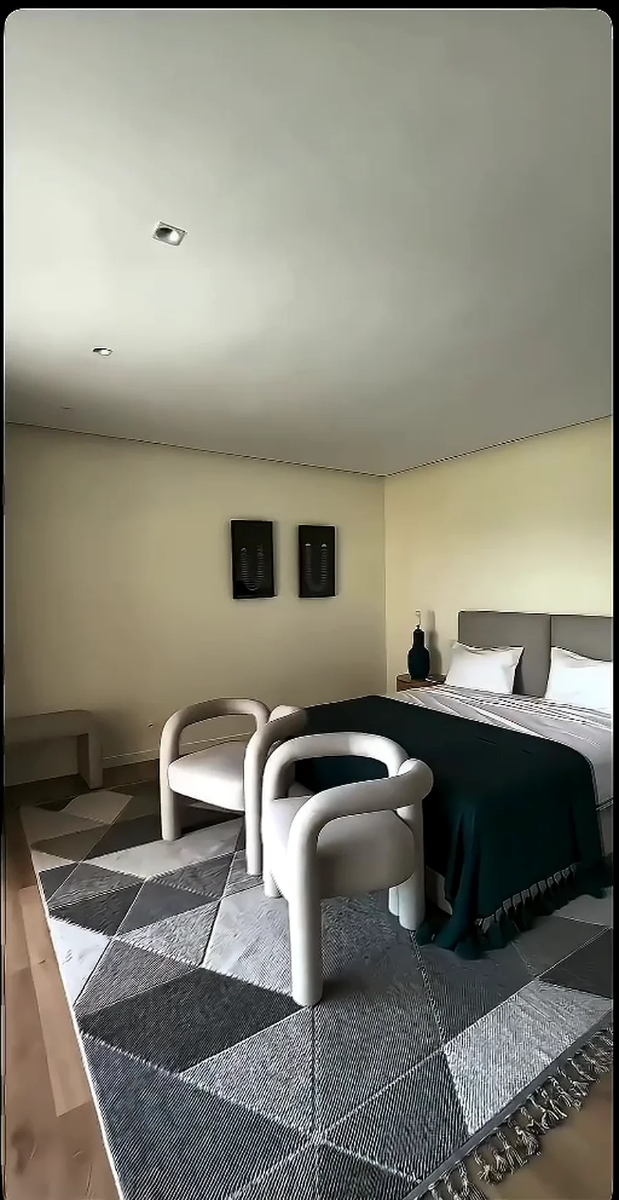 Suite contemporaine beige et verte
