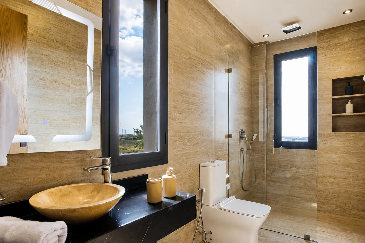 Salle de bain beige
